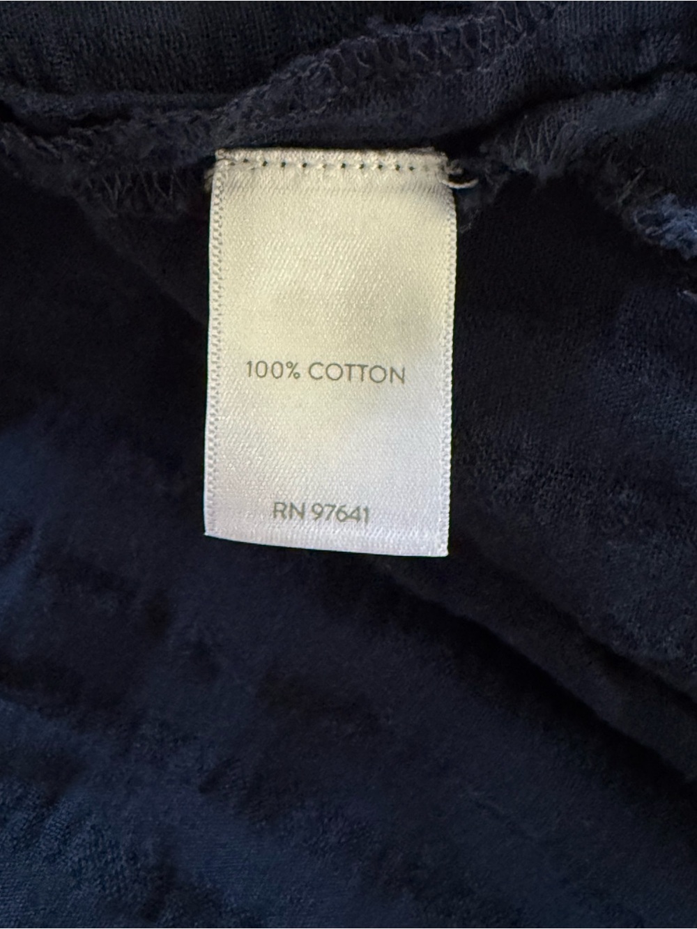 J Jill Navy Blue Textured Cotton Gauze Button Front Tunic Blouse Plus Size 3X - Picture 5 of 5
